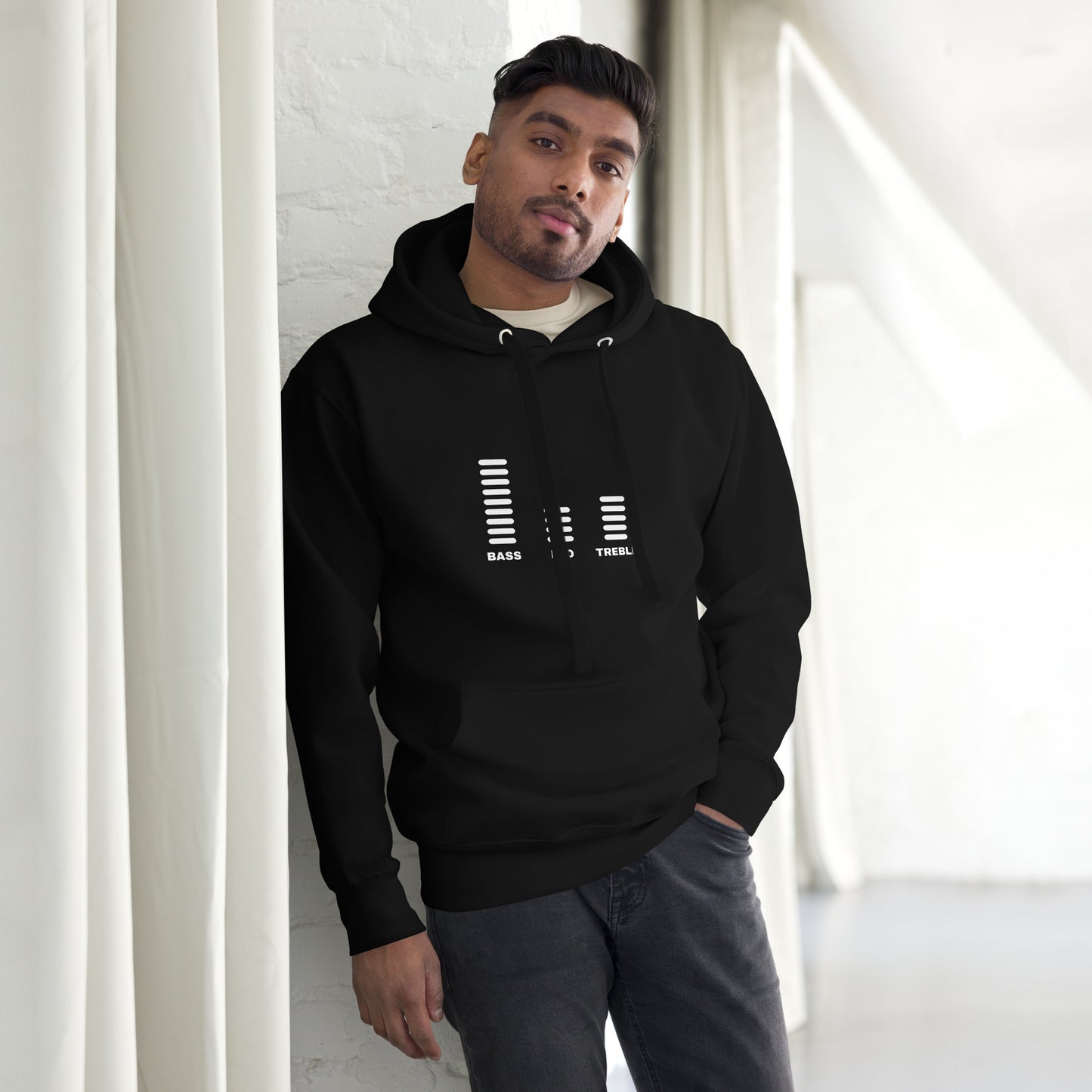 Bass Mid Treble Hoodie (Light Font)