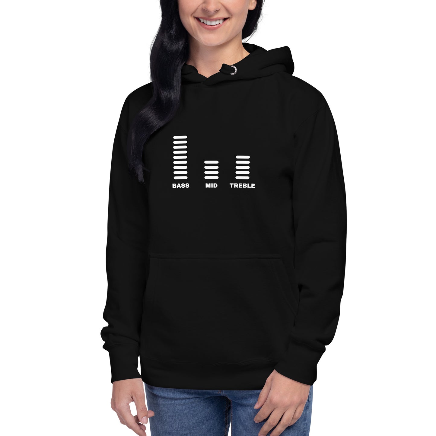 Bass Mid Treble Hoodie (Light Font)