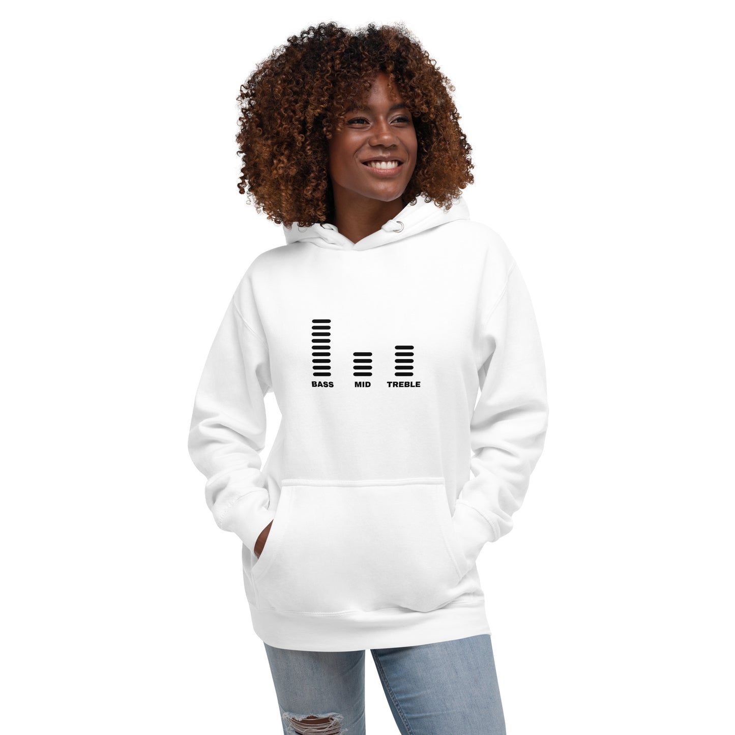 Bass Mid Treble Hoodie (Dark Font)